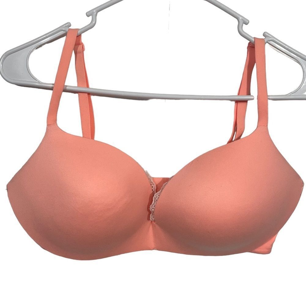 Victoria’s Secret 34DD Plunge Creamsicle Orange Bra